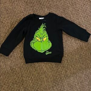 Dr. Seuss Black and Green Grinch Sweatshirt